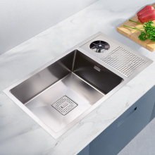 Bar Sink With Cup Washer Single Bowl