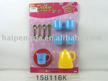 plastic tea cset / kitchen toy set