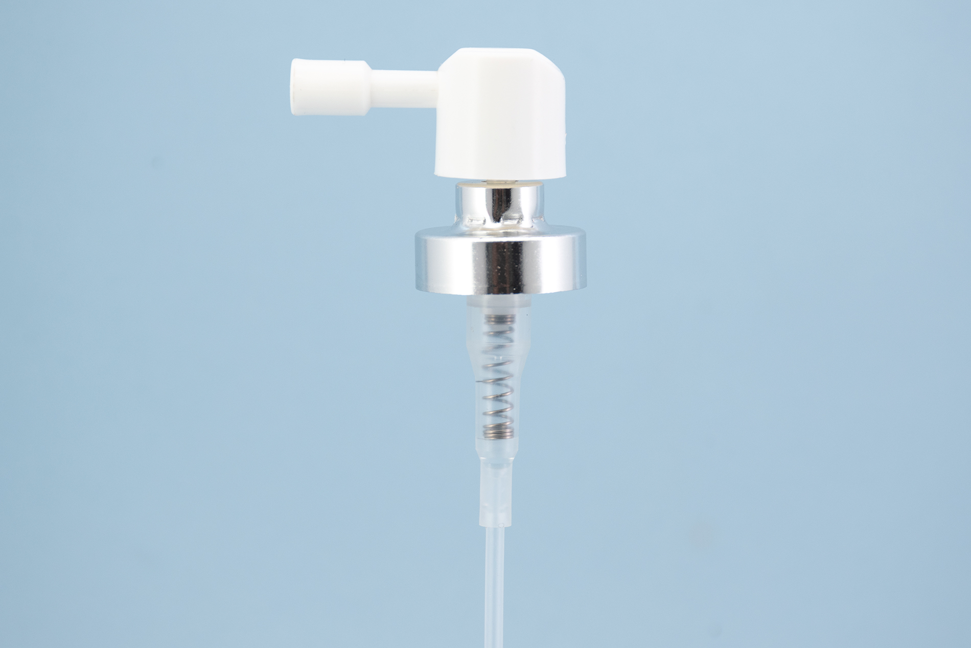 Bomba de crimpagem dourada brilhante de 21 mm com pulverizador de bico longo 21 mm shiny gold crimp pump with long noozle sprayer