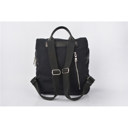 Quadra Heritage Waxed Large Canvas Rucksack In Schwarz