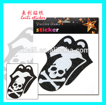 cool design mosaic sticker,skullhead pattern mosaic sticker