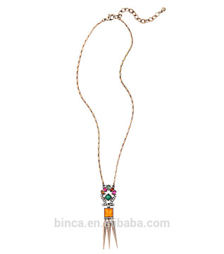 Stock Fashion Vintage resin statement necklaces alloy Choker necklaces XL1942