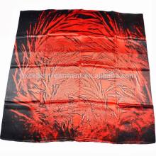 Custom design hand printing ladies polyester scarf 70*70cm