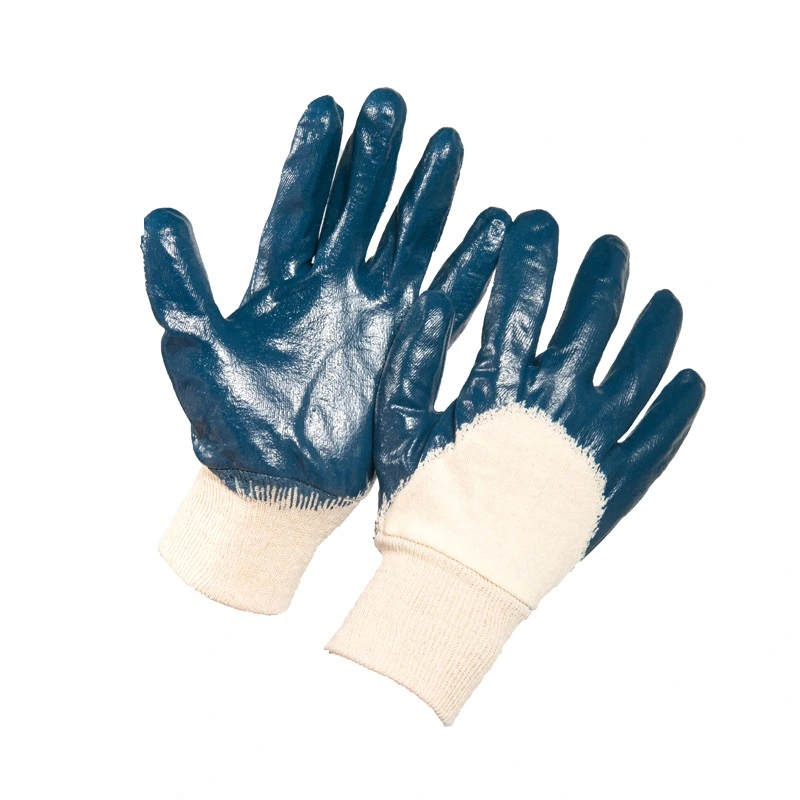 Wholesale Yellow Nitrile Dipped Cotton Liner Working Gloves