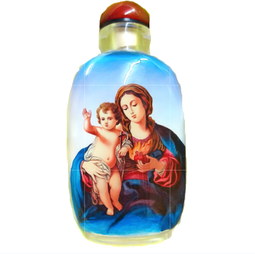 Custom Religious Theme Inside-Painted Glass Snuff Bottles