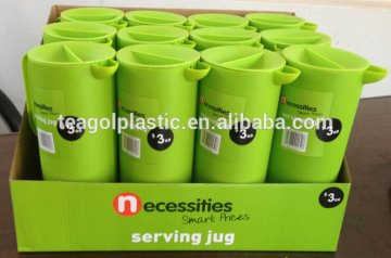 1.5L plastic Serving jug Water jug Water pitcher (Green 375C) in display box packing #TG1009EG
