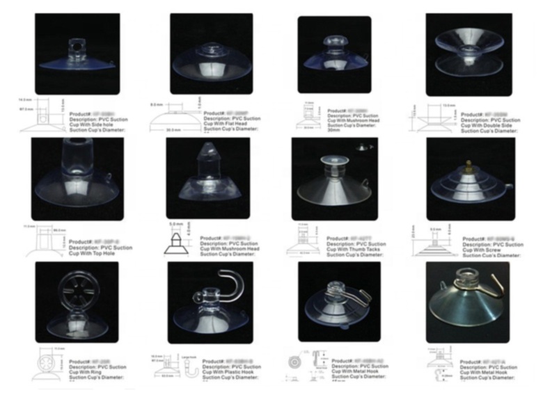 50mm PVC Suction Cup with Metal Screw