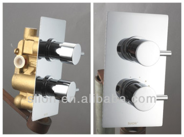 Square shower mixer thermostatic shower valve