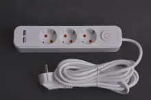 New 3-Gang Extension Socket w/2USB E7003ES-USB