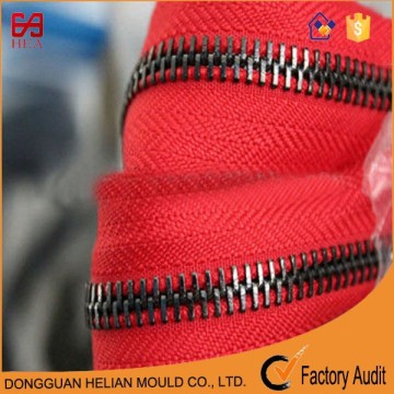 8# plating black nickel y teeth metal zipper long chain red tape