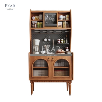 Modern Cherry Wood Multi-Layer Practical Sideboard