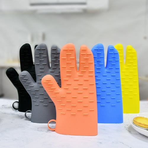 Luvas de forno flexível resistente ao calor Mitt de forno de silicone