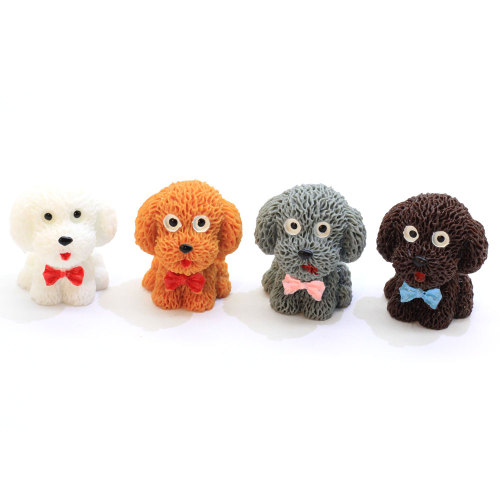 Hot Selling Neueste 3D Hund Bunte Süße Design Harz Chunky Cabochons 100 Stück Kawaii Handwerk für Dekoration Schlüsselanhänger Anhänger