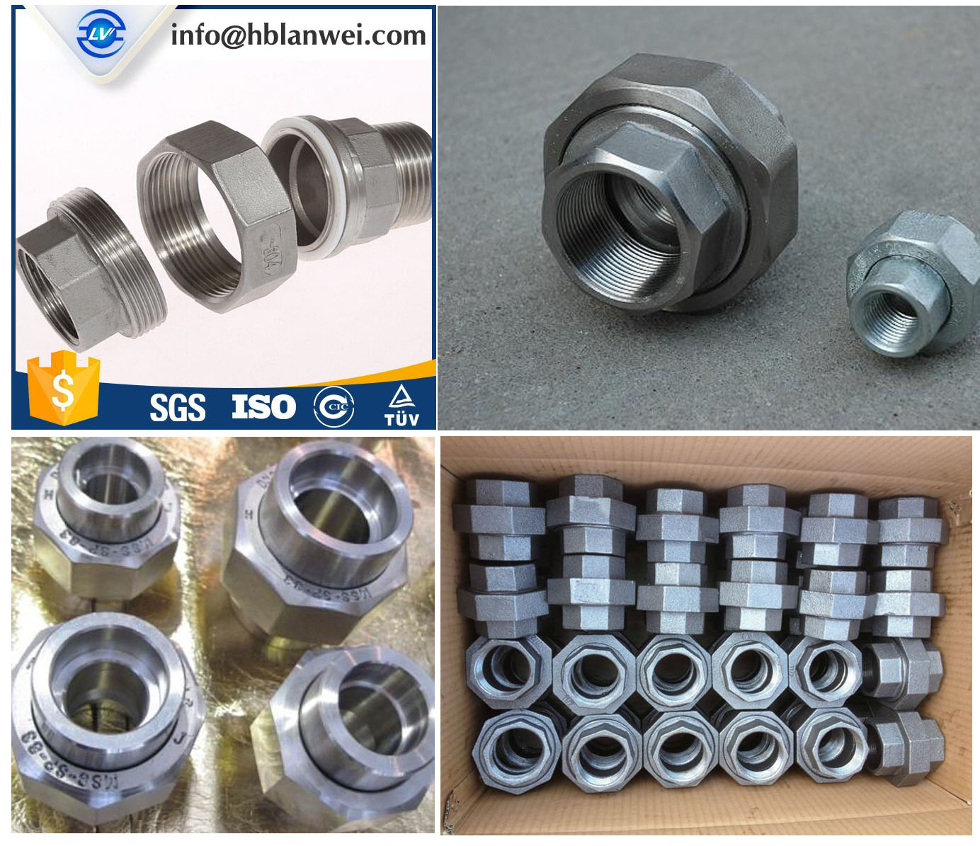 melleable iron pipe fittings union