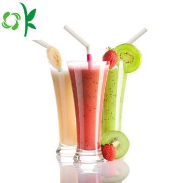 Unique Double Color Silicone Soft Straw for Drinks