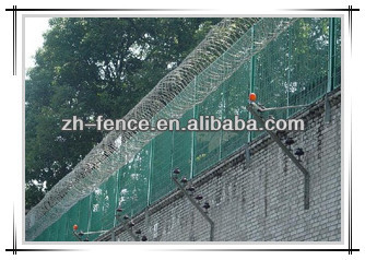 Airport Fence With Razor Barbed Wire