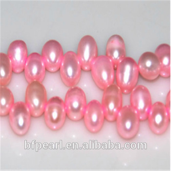 Wholesale Costume Jewelry Pink Raindrop Shaped Loose Pearls Beads