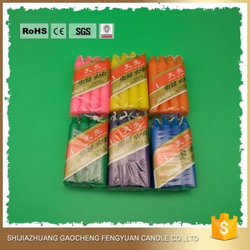 Factory Manufacturer Colored Taper Candles With Flames Change Color