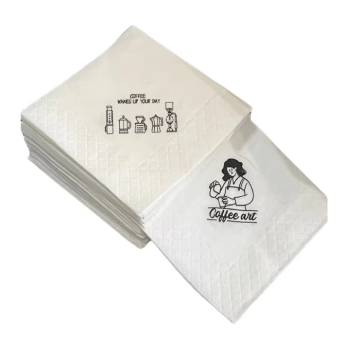Custom Disposable 2Ply White Printed Cocktail Napkins
