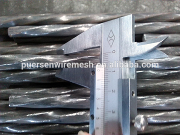 6x6mm twisted steel bar