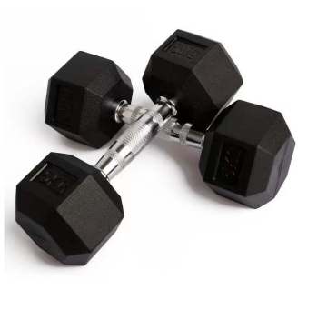 hexagonal round dumbbell vinyl dipping hex dumbbell