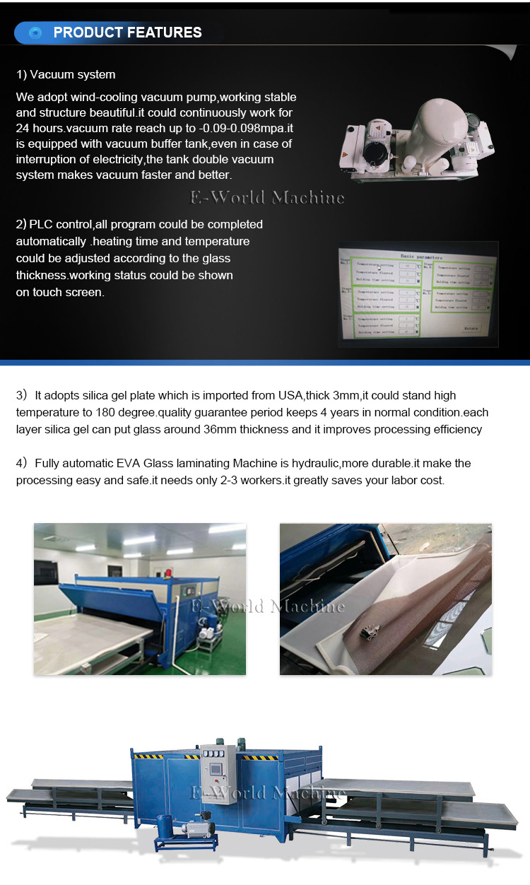 Double Insulation System One Working Station Two/Three/Four/Five Working Layers Laminated Glass Machine