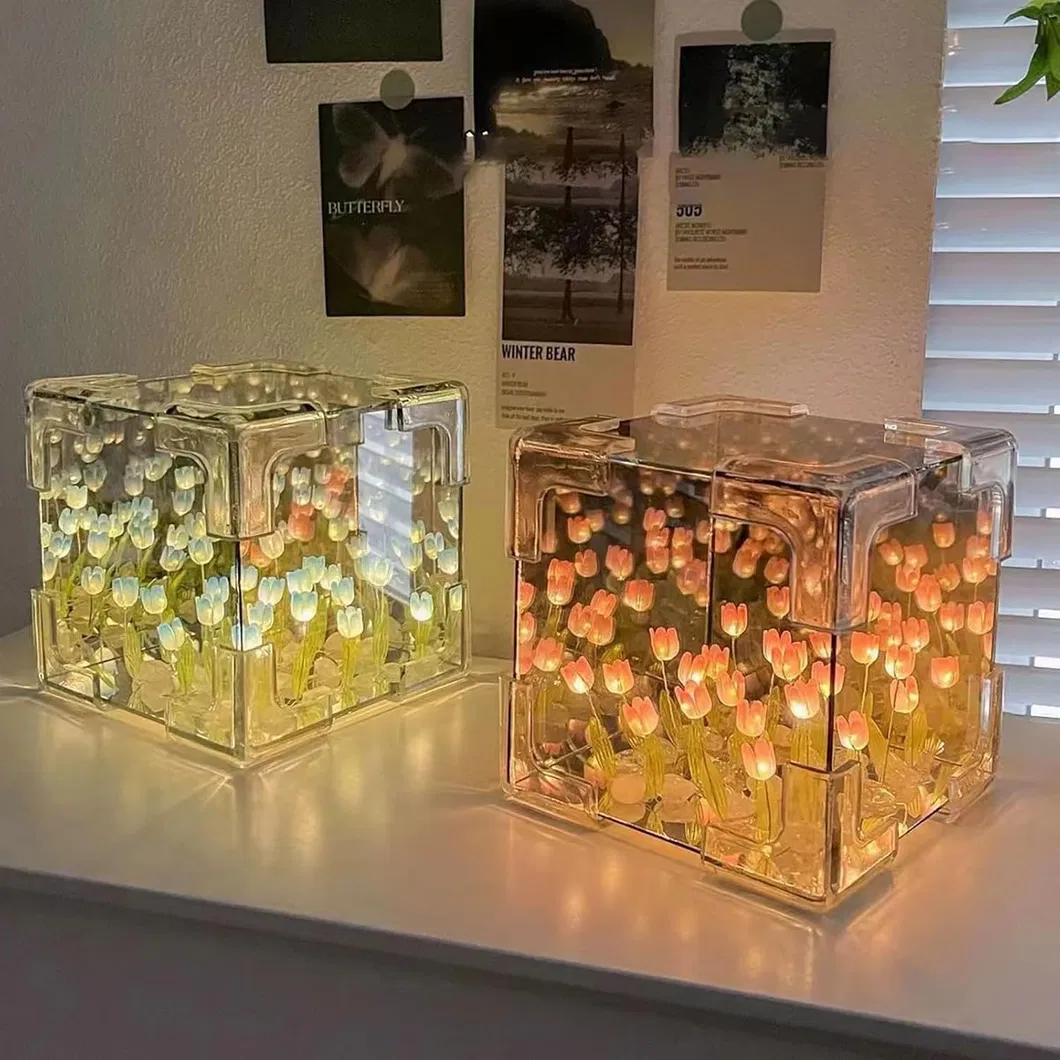 Creative DIY Tulip Night Light for Bedroom Decor Lamp