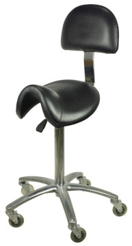 Haircutting saddle Stool with Back