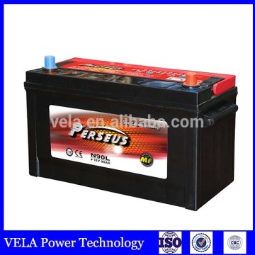 Japanese car battery brands N90L MF battery