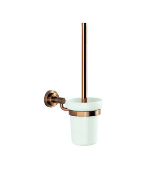 Copper toilet brush holder, red color toilet brush with holder 82610-3