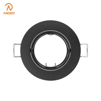 Black and White Circular Adjustable Aluminum Downlight Frame