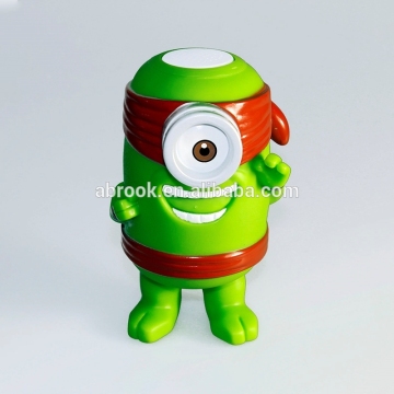 2015 new cartoon minion bluetooth wireless microphone mini speaker with fm raido