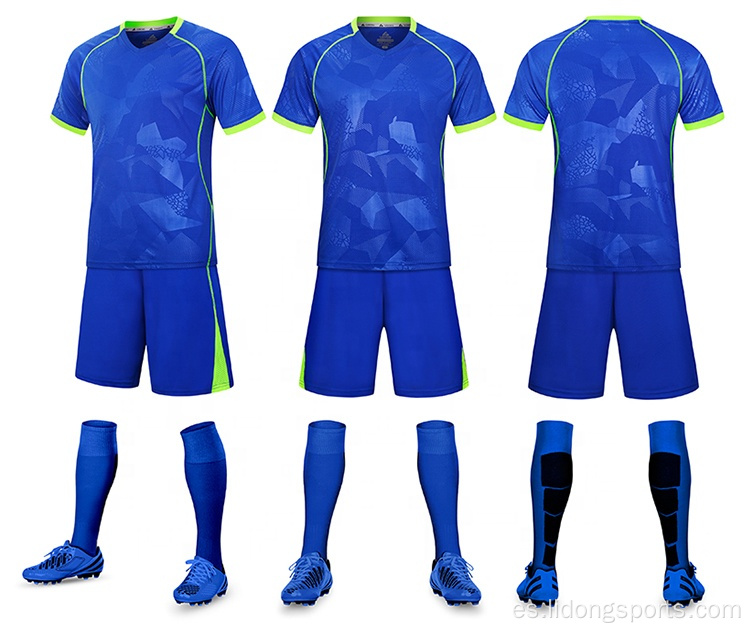 Entrenamiento personalizado Los hombres de malla de camiseta usan uniformes de fútbol