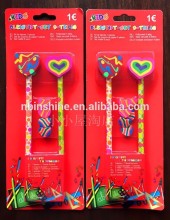 heart shape pencil top eraser, heart shaped eraser