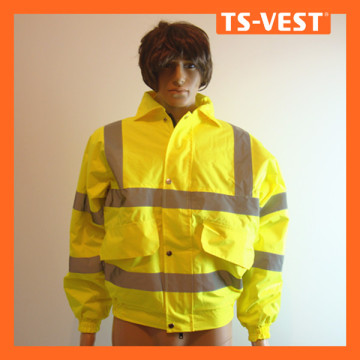 Water resistant safety jacket for road safety