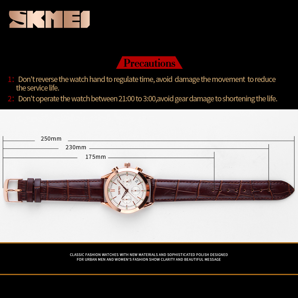 SKMEI Hot sales day date quartz watches men chronograph