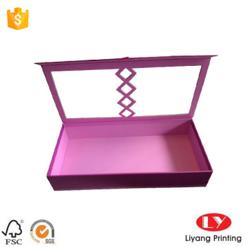 Pink Cardboard Gift Boxes with Clear Window