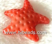 man-made red starfish coral pendant CRP0059