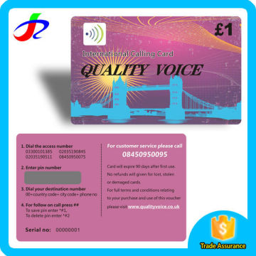 Mass-produced calling scratch card printing service