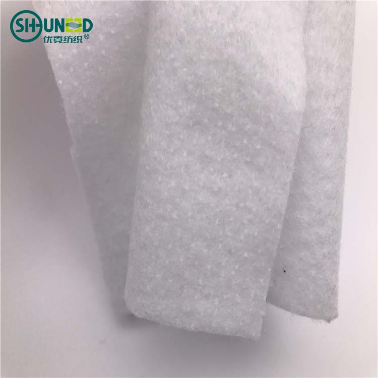 China supplier wholesale eco-friendly LDPE glue fusible polyester needle punched nonwoven fabric felt pad rolls for craft