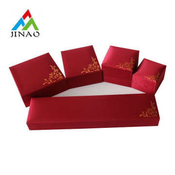 Red Velvet Plastic Jewelry Box Set