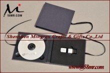 Wedding Leather USB DVD Case Linen