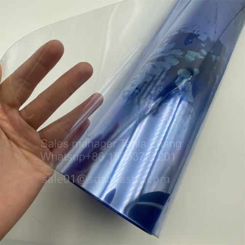 Transparent light blue rigid PETG medical sheet