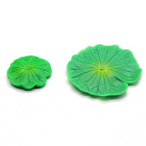 3D MIniature Witte Lotus Groen Blad Hars Ornament Craft Leuke Bud Rode Bloeiende Bloem Fairy Tuin Accessoires Sieraden Winkel