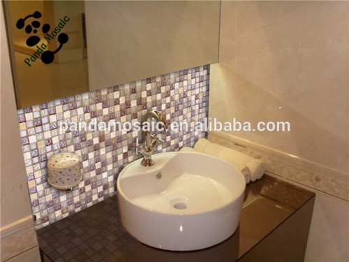 New style Moroccan Marble and glass mosaic tiles on mesh tiles SMS08