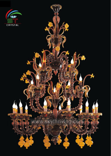 antique murano glass chandeliers/ brown glass chandelier lamps