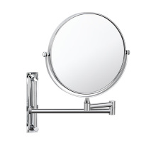 Chrome Finish Wall-Mounted Bathroom Cosmetic Mirror