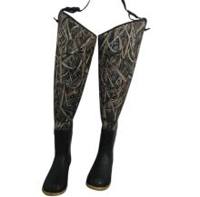 Neoprene Camo Hip Waders with 200Gram Rubber Boots