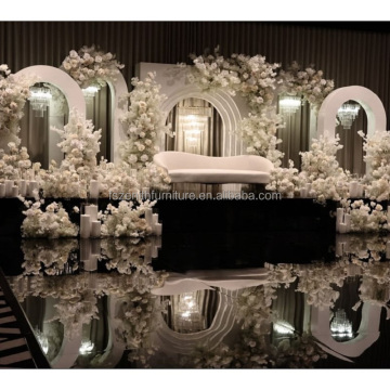 White Wedding Arch Backdrop: PVC Arch Acrylic Backdrop Stand for Stage Decoration