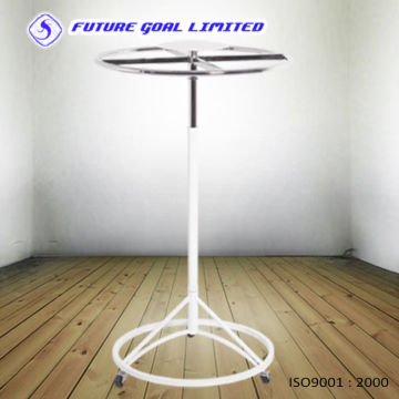 Round Adjustable Garment Rack / Metal Display Stand